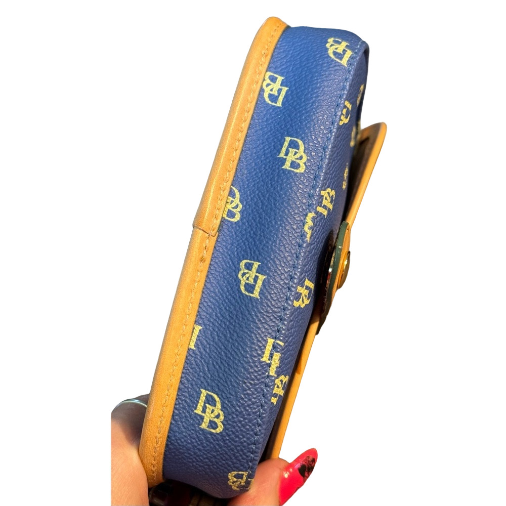 Dooney & Bourke Blue Canvas & Leather Monogram Wristlet NWOT - Picture 5 of 12